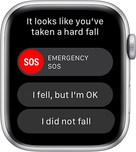 Apple Watch soittaa hätänumeroon, jos käyttäjä ei kaatumisen jälkeen liiku ja vastaa ilmoitukseen.