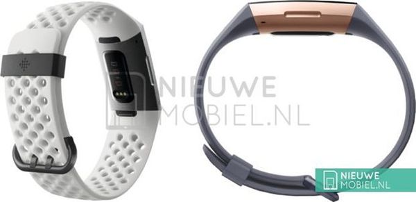 Tuleva Fitbit Charge 3 Nieuwe Mobiel -sivuston kuvissa.