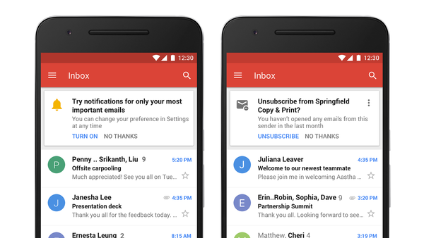Gmail tunnistaa automaattisesti tärkeät viestit ja jatkossa esimerkiksi uutiskirjeet voi peruuttaa yhdellä painalluksella.