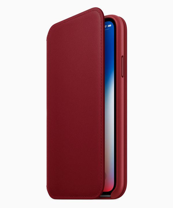 iPhone X:n uusi PRODUCT(RED) Folio Case -suokakuori.