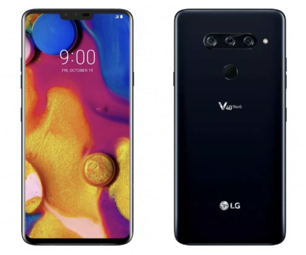 LG V40 ThinQ on varustettu kookkaalla näytöllä ja yhteensä viidellä kameralla.