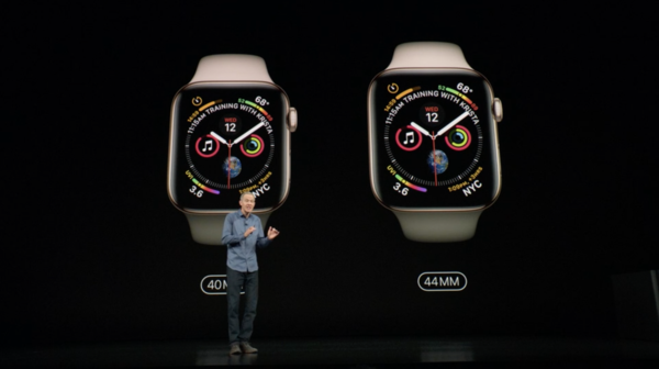 Uusien Apple Watch Series 4 -kellojen rungot ovat hieman aiempaa suuremmat.