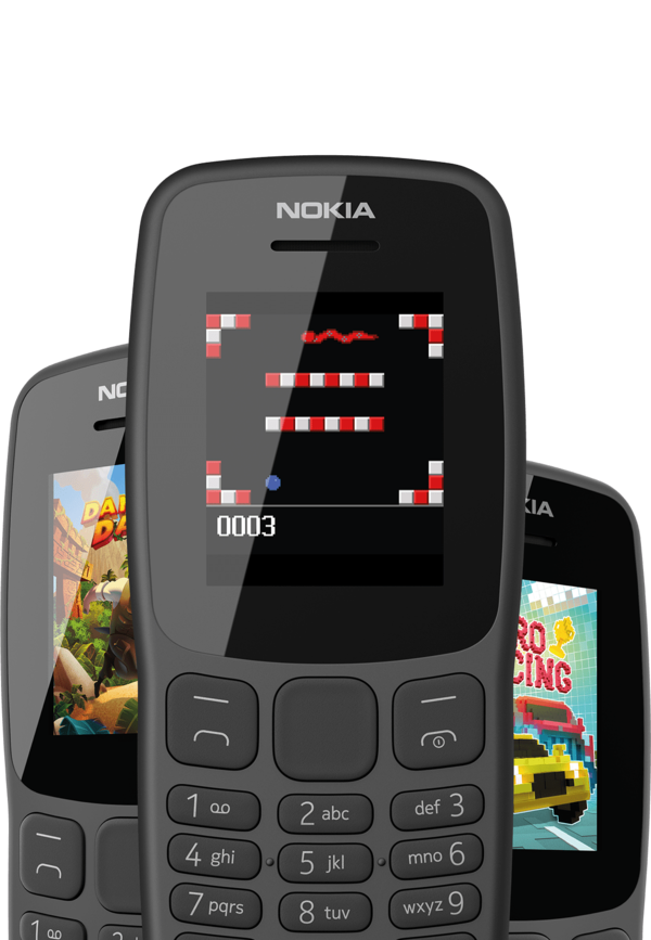 Pelejä Nokia 106:ssa.