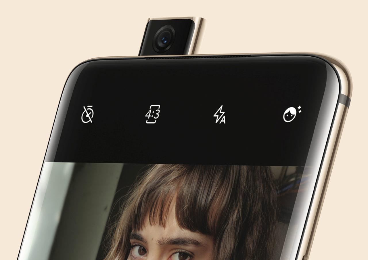 OnePlus 7 Prossa on esiin nouseva etukamera.