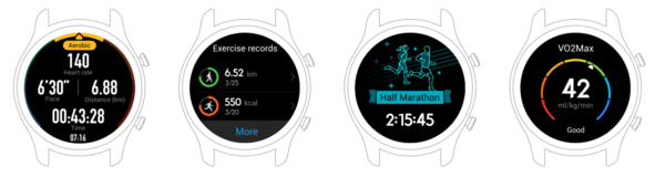Watch GT sisältää perinteisesti myös monipuolisia toimintoja liikkuvalle käyttäjälle.
