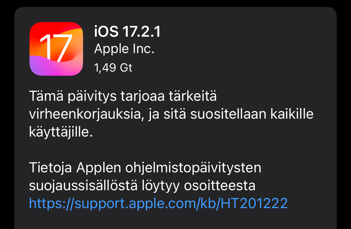Ios Version Numbers Skip Nyt selvisi syy Applen yllättävään iPhone-päivitykseen - iOS 17.2.1:ssä ...