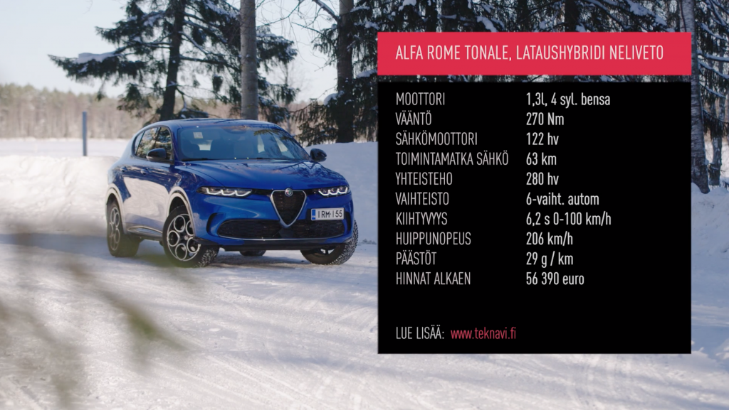 Alfa Romeo Tonale tekniset tiedot